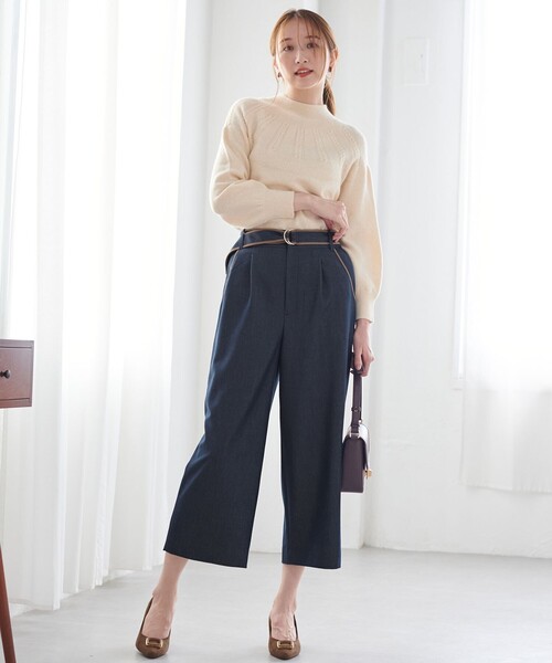 ANY SIS(エニィスィス)の「【洗える】バイカラートリミングワイド パンツ(その他パンツ・レディース・ダルブルー系/黄土色系/ネイビー系/ピンク系・2/3/1)」の22枚目の写真