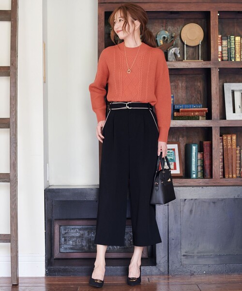 ANY SIS(エニィスィス)の「【洗える】バイカラートリミングワイド パンツ(その他パンツ・レディース・ダルブルー系/黄土色系/ネイビー系/ピンク系・2/3/1)」の20枚目の写真