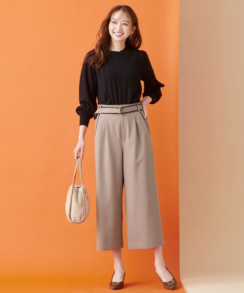 ANY SIS(エニィスィス)の「【洗える】バイカラートリミングワイド パンツ(その他パンツ・レディース・ダルブルー系/黄土色系/ネイビー系/ピンク系・2/3/1)」の18枚目の写真