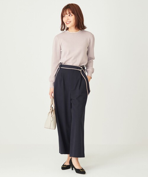 ANY SIS(エニィスィス)の「【洗える】バイカラートリミングワイド パンツ(その他パンツ・レディース・ダルブルー系/黄土色系/ネイビー系/ピンク系・2/3/1)」の17枚目の写真