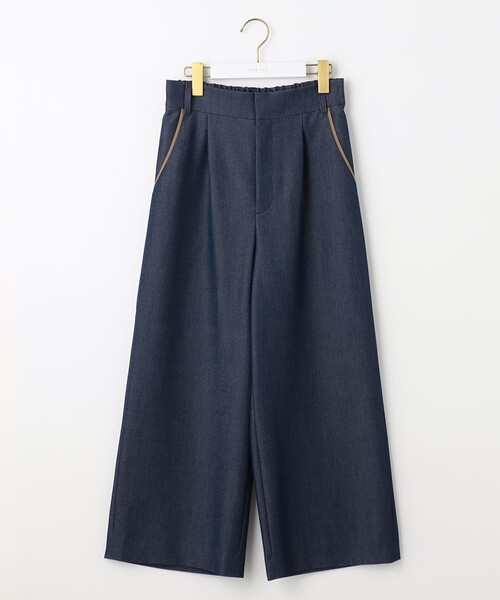 ANY SIS(エニィスィス)の「【洗える】バイカラートリミングワイド パンツ(その他パンツ・レディース・ダルブルー系/黄土色系/ネイビー系/ピンク系・2/3/1)」の8枚目の写真