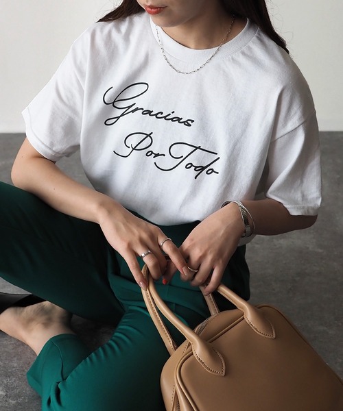 Riberry（リベリー）の「【GILDAN】gracias por todo　プリントTシャツ（Tシャツ/カットソー・レディース・ブラック/シルバー/ゴールド/ホワイト×ブラック・MEDIUM）」の10枚目の写真