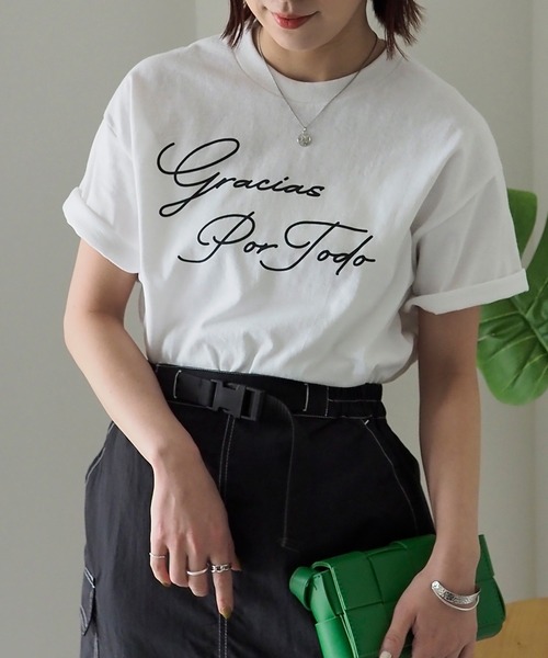Riberry（リベリー）の「【GILDAN】gracias por todo　プリントTシャツ（Tシャツ/カットソー・レディース・ブラック/シルバー/ゴールド/ホワイト×ブラック・MEDIUM）」の22枚目の写真