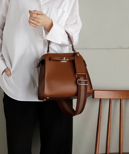 VitaFelice（ヴィータフェリーチェ）の「ワンハンドル2wayトートバッグ（Sサイズ）（トートバッグ・レディース・ブラック/カーキ/アイボリー/グレー/キャメル/グレー系/ブラック系・FREE）」の7枚目の写真