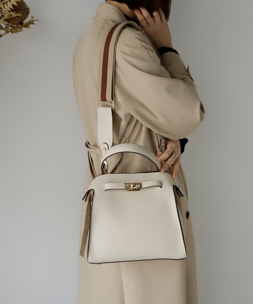 VitaFelice（ヴィータフェリーチェ）の「ワンハンドル2wayトートバッグ（Sサイズ）（トートバッグ・レディース・ブラック/カーキ/アイボリー/グレー/キャメル/グレー系/ブラック系・FREE）」の20枚目の写真