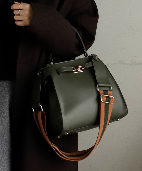 VitaFelice（ヴィータフェリーチェ）の「ワンハンドル2wayトートバッグ（Sサイズ）（トートバッグ・レディース・ブラック/カーキ/アイボリー/グレー/キャメル/グレー系/ブラック系・FREE）」の12枚目の写真