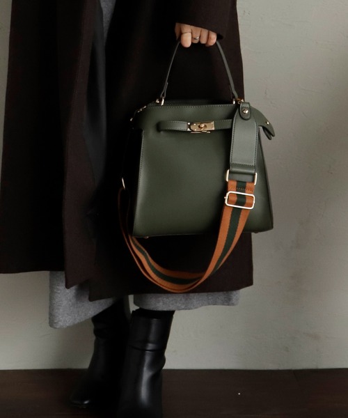 VitaFelice（ヴィータフェリーチェ）の「ワンハンドル2wayトートバッグ（Sサイズ）（トートバッグ・レディース・ブラック/カーキ/アイボリー/グレー/キャメル/グレー系/ブラック系・FREE）」の10枚目の写真