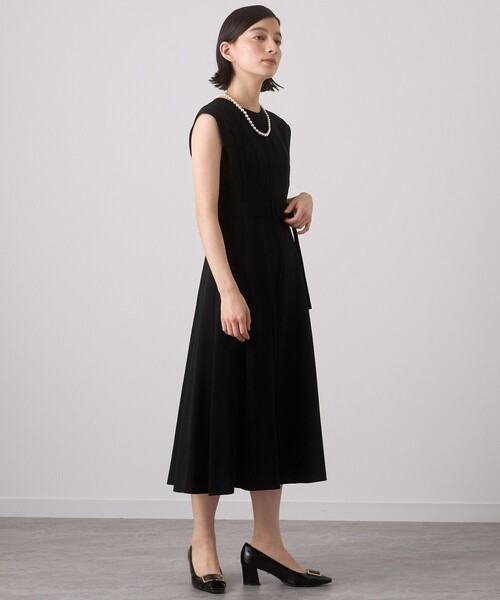 ANAYI アナイ トリプルクロスチェーンストラップワンピース ブラック アナイ ANAYI 24SS トリプルクロスジャンパースカート