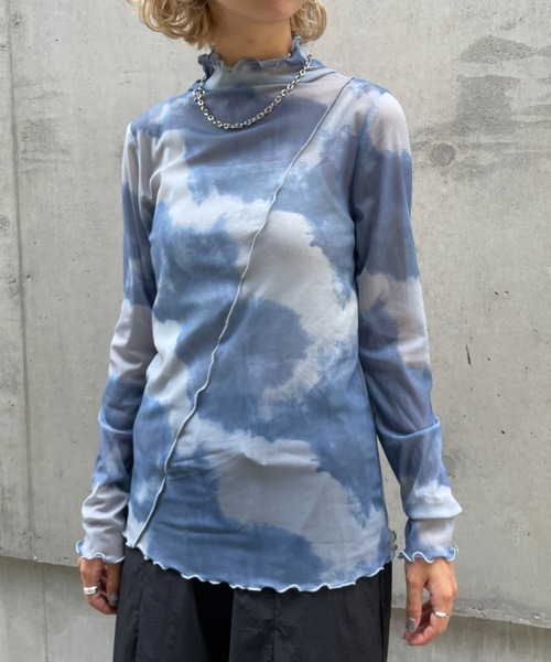 CIAOPANIC(チャオパニック)の「タイダイシアーメロウタートル(Tシャツ/カットソー・レディース・ベージュ/パープル/ブルー・FREE)」の18枚目の写真