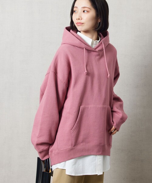 FREAK'S STORE（フリークスストア）の「【WEB限定】ヘビーウェイトパーカー（パーカー・レディース・ライトグレー/ブラック/グレー/ピンク/グリーン/ラベンダー/ナチュラル/イエロー・ﾌﾘ-）」の8枚目の写真