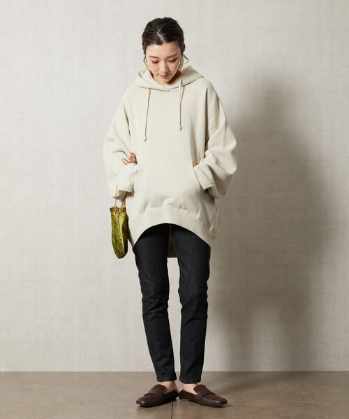 FREAK'S STORE（フリークスストア）の「【WEB限定】ヘビーウェイトパーカー（パーカー・レディース・ライトグレー/ブラック/グレー/ピンク/グリーン/ラベンダー/ナチュラル/イエロー・ﾌﾘ-）」の9枚目の写真