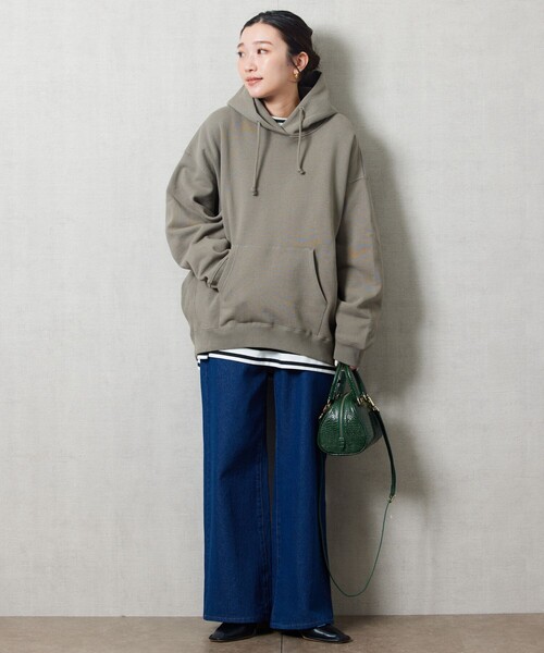 FREAK'S STORE（フリークスストア）の「【WEB限定】ヘビーウェイトパーカー（パーカー・レディース・ライトグレー/ブラック/グレー/ピンク/グリーン/ラベンダー/ナチュラル/イエロー・ﾌﾘ-）」の13枚目の写真