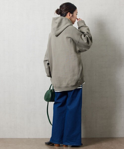 FREAK'S STORE（フリークスストア）の「【WEB限定】ヘビーウェイトパーカー（パーカー・レディース・ライトグレー/ブラック/グレー/ピンク/グリーン/ラベンダー/ナチュラル/イエロー・ﾌﾘ-）」の15枚目の写真