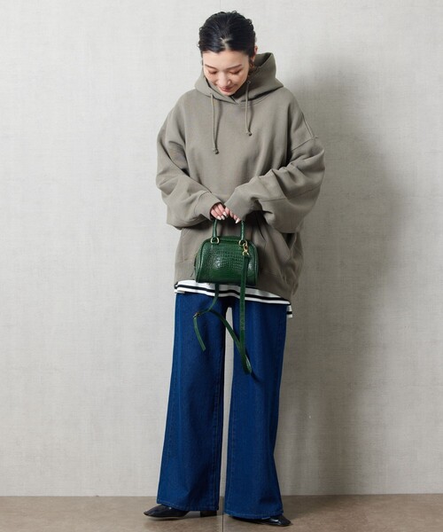 FREAK'S STORE（フリークスストア）の「【WEB限定】ヘビーウェイトパーカー（パーカー・レディース・ライトグレー/ブラック/グレー/ピンク/グリーン/ラベンダー/ナチュラル/イエロー・ﾌﾘ-）」の16枚目の写真