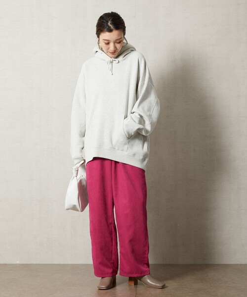 FREAK'S STORE（フリークスストア）の「【WEB限定】ヘビーウェイトパーカー（パーカー・レディース・ライトグレー/ブラック/グレー/ピンク/グリーン/ラベンダー/ナチュラル/イエロー・ﾌﾘ-）」の21枚目の写真