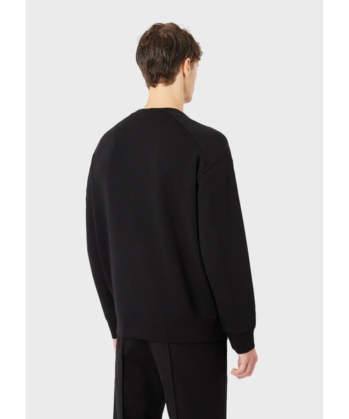 EMPORIO ARMANI（エンポリオアルマーニ）の「【エンポリオ アルマーニ】スウェットシャツ ダブルジャージー素材 シグネチャーロゴ刺繍（スウェット・メンズ・ブラック系その他/ブラック系3・X-LARGE/LARGE/SMALL/MEDIUM）」の5枚目の写真