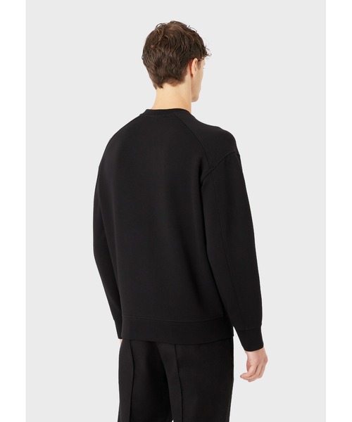 EMPORIO ARMANI（エンポリオアルマーニ）の「【エンポリオ アルマーニ】スウェットシャツ ダブルジャージー素材 シグネチャーロゴ刺繍（スウェット・メンズ・ブラック系その他/ブラック系3・X-LARGE/LARGE/SMALL/MEDIUM）」の9枚目の写真