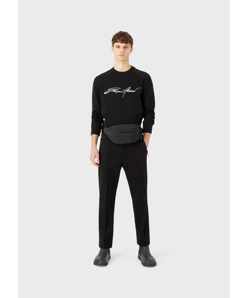 EMPORIO ARMANI（エンポリオアルマーニ）の「【エンポリオ アルマーニ】スウェットシャツ ダブルジャージー素材 シグネチャーロゴ刺繍（スウェット・メンズ・ブラック系その他/ブラック系3・X-LARGE/LARGE/SMALL/MEDIUM）」の10枚目の写真