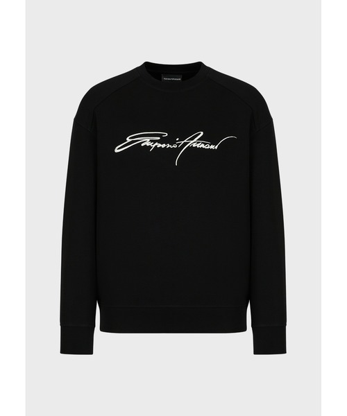 EMPORIO ARMANI（エンポリオアルマーニ）の「【エンポリオ アルマーニ】スウェットシャツ ダブルジャージー素材 シグネチャーロゴ刺繍（スウェット・メンズ・ブラック系その他/ブラック系3・X-LARGE/LARGE/SMALL/MEDIUM）」の11枚目の写真