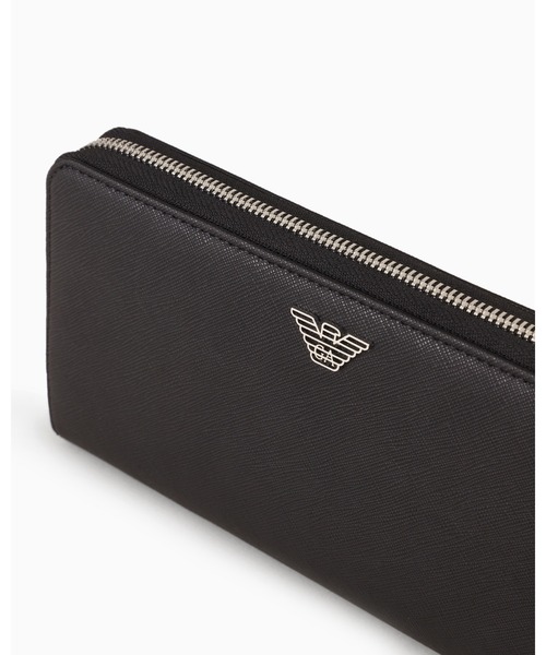 EMPORIO ARMANI（エンポリオアルマーニ）の「【エンポリオ アルマーニ】ASV ラウンドファスナーウォレット イーグルプレート付き（財布・メンズ・ブラック系その他・FREE）」の2枚目の写真