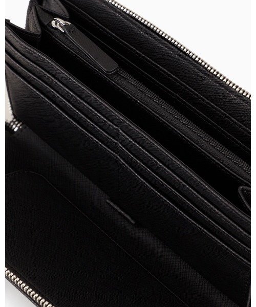EMPORIO ARMANI（エンポリオアルマーニ）の「【エンポリオ アルマーニ】ASV ラウンドファスナーウォレット イーグルプレート付き（財布・メンズ・ブラック系その他・FREE）」の5枚目の写真