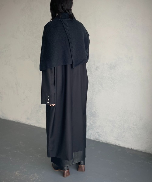 &g'aime(アンジェム)の「【&g’aime】ケープショート丈ニット(ニット/セーター・レディース・ライトグリーン/ブラック/グレイッシュベージュ・FREE)」の18枚目の写真