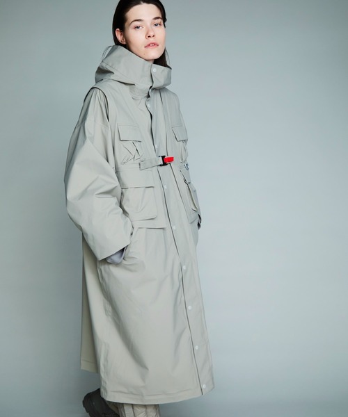 F/CE. （エフシーイー）の「F/CE. WATERPROOF LAYERED COAT / エフシーイー ウォータープルーフ レイヤードコート（ステンカラーコート・メンズ・ブラック・SMALL）」の19枚目の写真