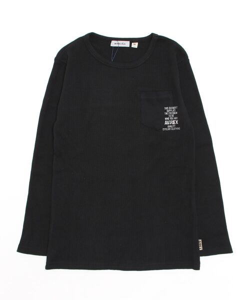 AVIREX（アヴィレックス）の「L/S MINI WAFFLW POCKET T-SHIRT/ ミニワッフルポケットTシャツ（Tシャツ/カットソー・レディース・その他/ホワイト系2/ブラック・S/M）」の13枚目の写真