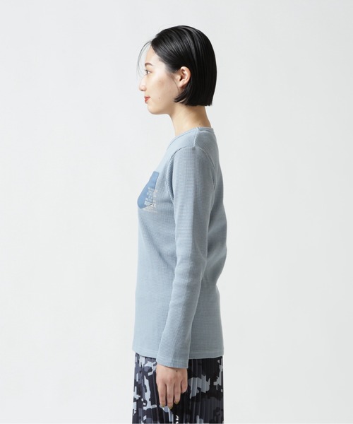 AVIREX（アヴィレックス）の「L/S MINI WAFFLW POCKET T-SHIRT/ ミニワッフルポケットTシャツ（Tシャツ/カットソー・レディース・その他/ホワイト系2/ブラック・S/M）」の6枚目の写真