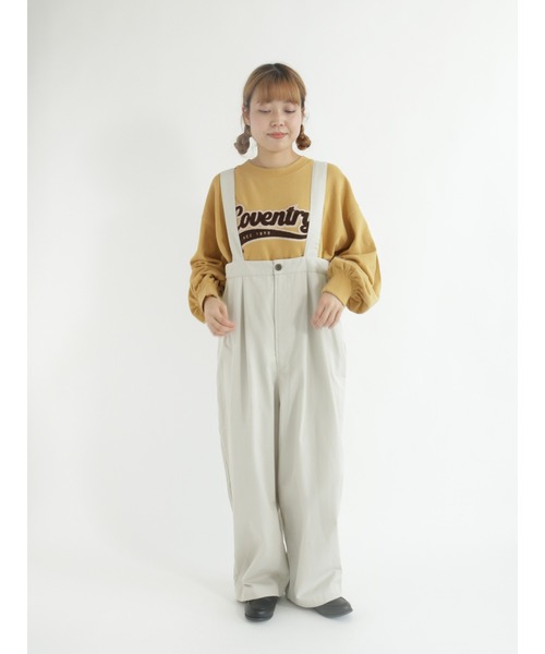 Samansa Mos2(サマンサ モスモス)の「ぽわんサロペット(サロペット/オーバーオール・レディース・ベージュ/ネイビー/モカ・フリ-)」の12枚目の写真