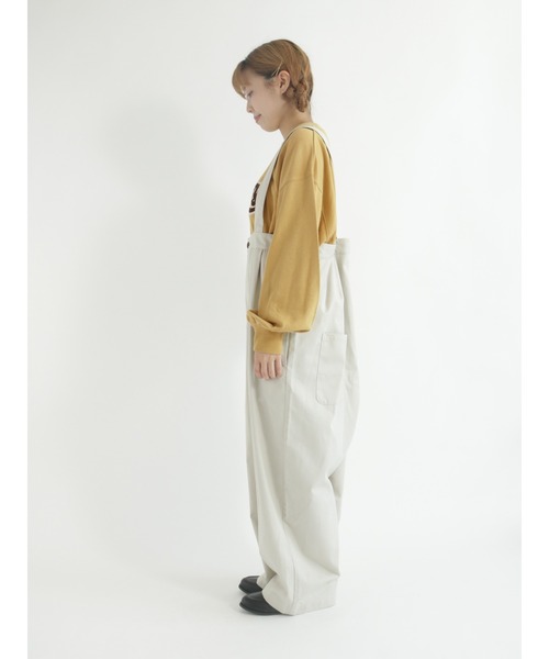 Samansa Mos2(サマンサ モスモス)の「ぽわんサロペット(サロペット/オーバーオール・レディース・ベージュ/ネイビー/モカ・フリ-)」の14枚目の写真