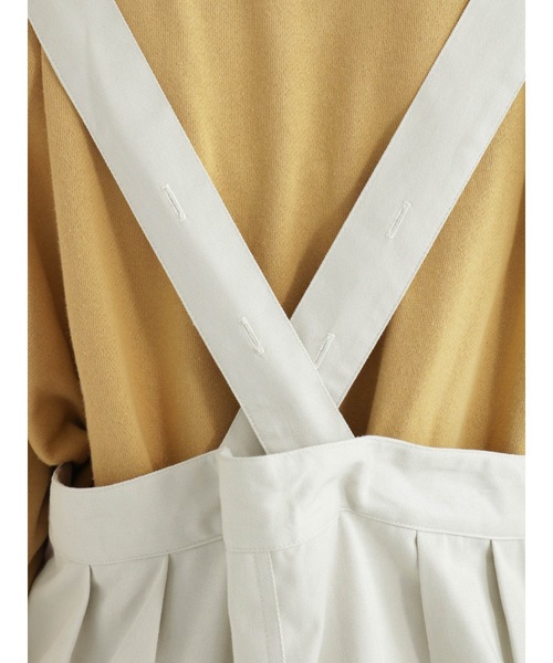 Samansa Mos2(サマンサ モスモス)の「ぽわんサロペット(サロペット/オーバーオール・レディース・ベージュ/ネイビー/モカ・フリ-)」の21枚目の写真