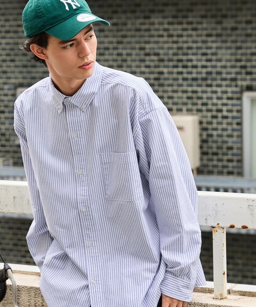 BARK MANHATTAN(バークマンハッタン)の「ビックシルエット オックスフォード ボタンダウンL/Sシャツ(シャツ/ブラウス・メンズ・ネイビー系/サックスブルー/グリーン系/ブルー系/ホワイト・M/L)」の5枚目の写真