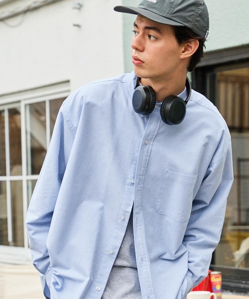 BARK MANHATTAN(バークマンハッタン)の「ビックシルエット オックスフォード ボタンダウンL/Sシャツ(シャツ/ブラウス・メンズ・ネイビー系/サックスブルー/グリーン系/ブルー系/ホワイト・M/L)」の4枚目の写真