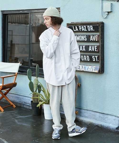 BARK MANHATTAN(バークマンハッタン)の「ビックシルエット オックスフォード ボタンダウンL/Sシャツ(シャツ/ブラウス・メンズ・ネイビー系/サックスブルー/グリーン系/ブルー系/ホワイト・M/L)」の18枚目の写真