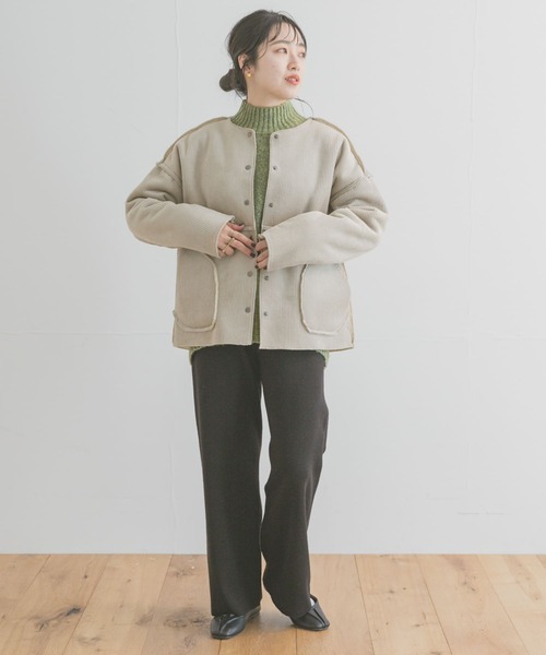 ITEMS URBANRESEARCH(アイテムズ アーバンリサーチ)の「ボアコーデュロイリバーシブルジャケット(ブルゾン・レディース・ネイビー/ベージュ/モカ・FREE)」の18枚目の写真