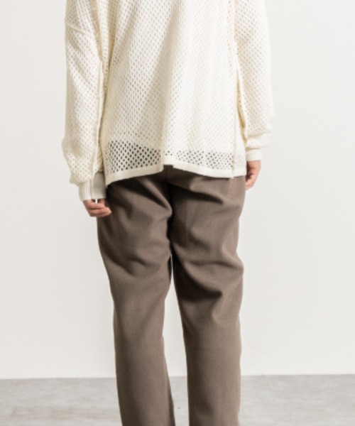 NYLAUS（ナイラス）の「フェイクウール ワイドテーパード シェフパンツ（その他パンツ・メンズ・ブラック/グレイッシュベージュ/グリーン/アイボリー・LL/L/M）」の9枚目の写真