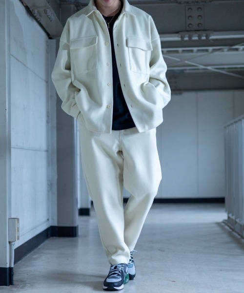 NYLAUS（ナイラス）の「フェイクウール ワイドテーパード シェフパンツ（その他パンツ・メンズ・ブラック/グレイッシュベージュ/グリーン/アイボリー・LL/L/M）」の16枚目の写真