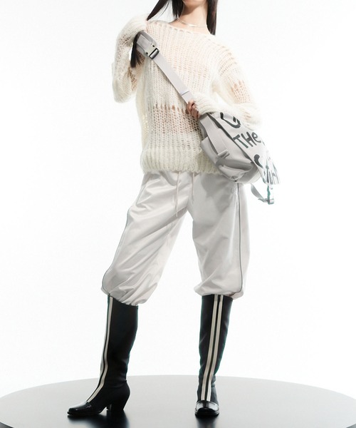 TheOpen Product(ザオープンプロダクト)の「【TheOpen Product】IRREGULAR NETTED SWEATER(ニット/セーター・レディース・ブラック/レッド/ホワイト系その他・M/S)」の14枚目の写真