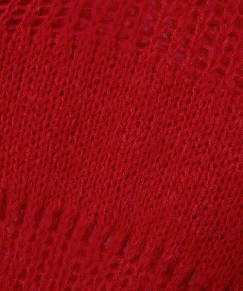 TheOpen Product(ザオープンプロダクト)の「【TheOpen Product】IRREGULAR NETTED SWEATER(ニット/セーター・レディース・ブラック/レッド/ホワイト系その他・M/S)」の7枚目の写真