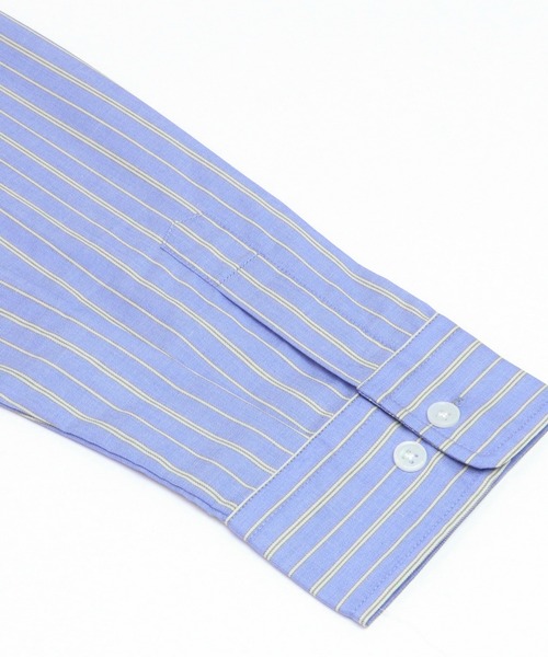 Pitta Re:)（ピッタリ）の「形態安定ノーアイロン ラウンドテール レギュラー 長袖ビジネスワイシャツ（ビジネスシャツ・メンズ・ブルー・LL/S/M/L）」の8枚目の写真