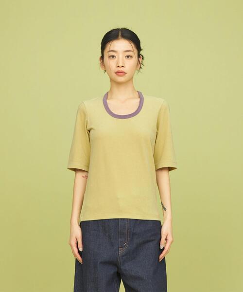 tシャツ 小ドットパイルＴシャツ レディース 小ドットパイルTシャツ（Tシャツ/カットソー）｜l'atelier du
