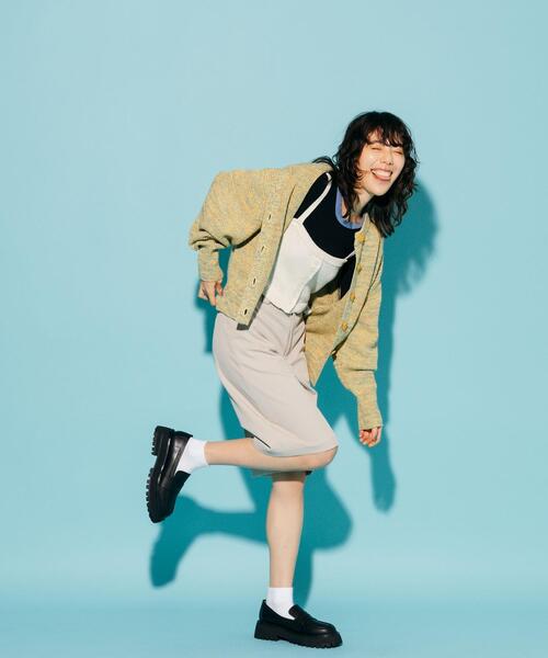 CITEN（シテン）の「＜CITEN＞トリム パイル コンパクト Tシャツ（Tシャツ/カットソー・レディース・ナチュラル/ブラック/イエロー・FREE）」の15枚目の写真