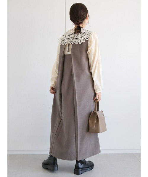 ehka sopo(エヘカソポ)の「バックリボンジャンスカ(ジャンパースカート・レディース・ライトベージュ/グレー/ブラック・フリ-)」の12枚目の写真