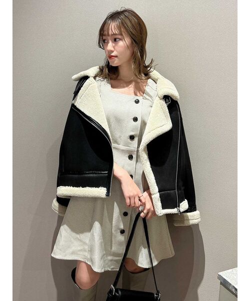 dazzlin レトロ ミニワンピース dazzlin（ダズリン）の「レトロスリーブミニワンピース