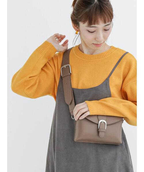 Lugnoncure（ルノンキュール）の「フラップショルダーバッグ（ハンドバッグ・レディース・ブラウン/ブラック・ﾌﾘ-）」の3枚目の写真