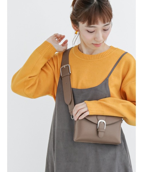 Lugnoncure（ルノンキュール）の「フラップショルダーバッグ（ハンドバッグ・レディース・ブラウン/ブラック・ﾌﾘ-）」の2枚目の写真