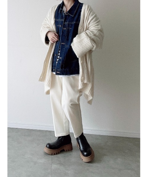 【マナ】　❣️美品　❣️大人気　カフネ　バッグタックデニムブルゾン　Gジャン Yucca（ユッカ）の「ビッグGジャン（MEKKE 低身長向け）（デニム
