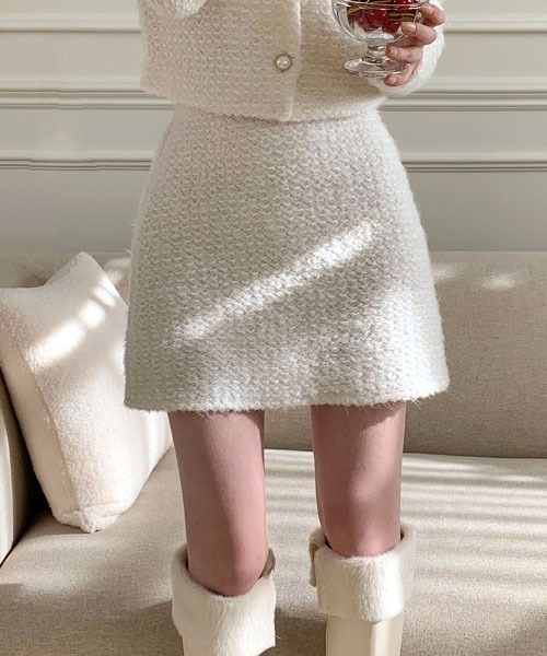 BEIDELLI（ベイデリー）の「[BELLIDE MADE] トゥインクルパールボタンジャケット＆スカートセットアップ（セットアップ・レディース・アイボリー/ブラック/ベージュ・FREE）」の12枚目の写真