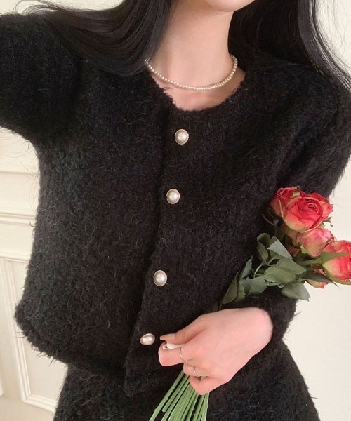 BEIDELLI（ベイデリー）の「[BELLIDE MADE] トゥインクルパールボタンジャケット＆スカートセットアップ（セットアップ・レディース・アイボリー/ブラック/ベージュ・FREE）」の13枚目の写真
